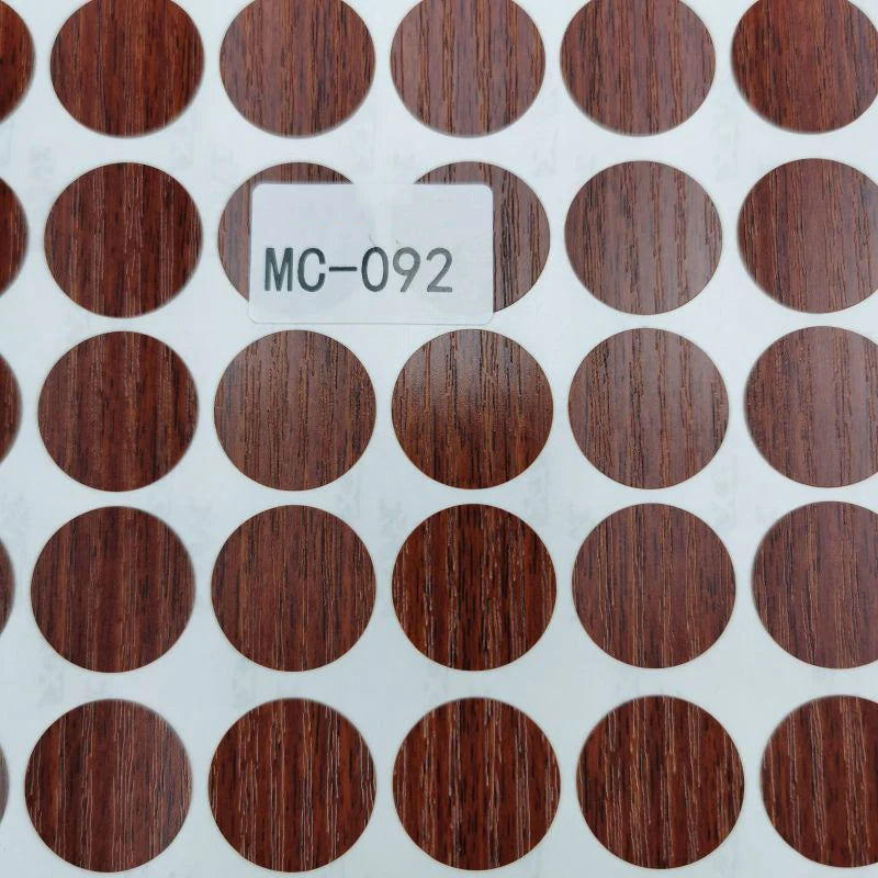 96Pcs Wooden Furniture Screw Hole Cover Stickers 15mm Self-Adhesive Decorative Caps
