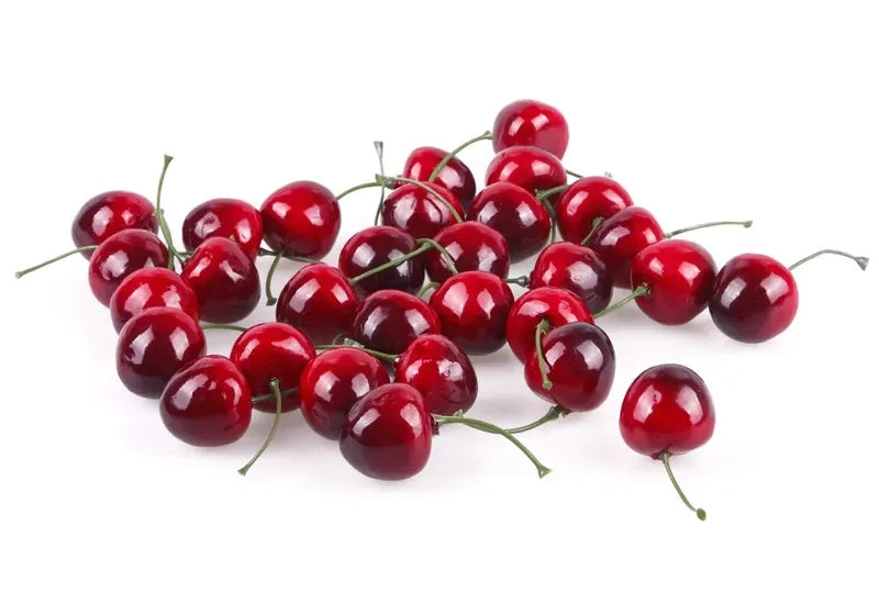 Artificial Cherry Fruit Model 30Pcs Food Photography Props Home Decor