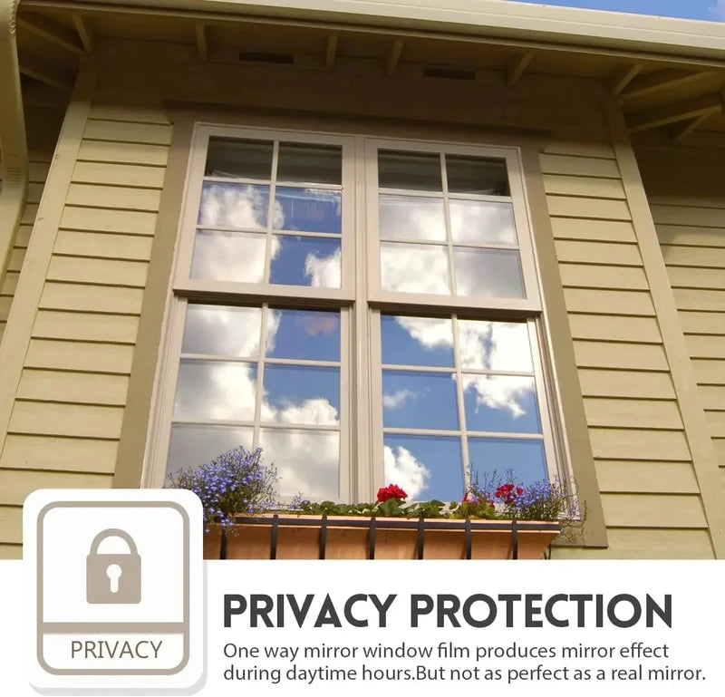 Privacy Window Film Reflective Mirror One Way Car Glass Tint UV Protection Rolls