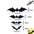 Halloween Bat Wall Decorations - 3D PVC Wall Stickers for Spooky Holiday Home Decor