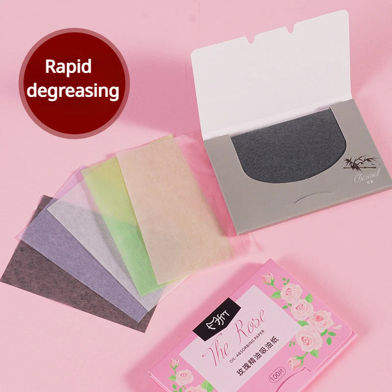 Matte Face Wipes Oil Control Sheets - Oil-Absorbing Facial Cleansing Papers