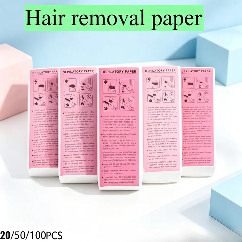 Waxing Strips Non-Woven Fabric Hair Removal Wax Paper - 20/50/100 Pcs