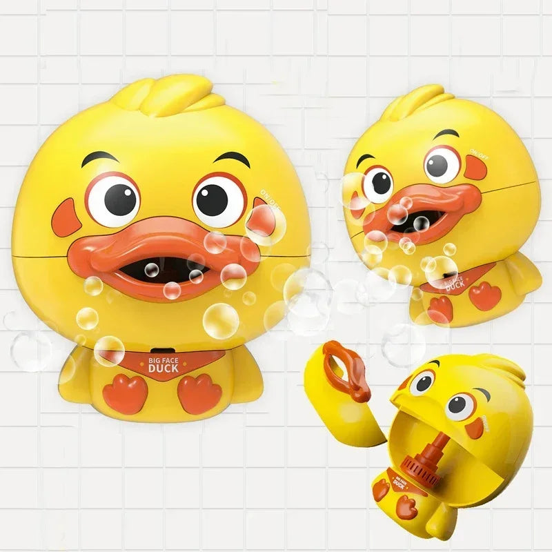 Baby Bath Toys Bubble Machine Duck Crab Frog Music Bath Toy with Suction Cups