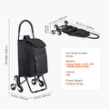 Foldable Stair Climbing Shopping Cart 110Lbs Household Utility Trolley