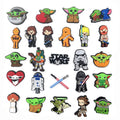 25pcs Anime Star Wars Cartoon Sandal Charms PVC Shoe Buckle Accessories
