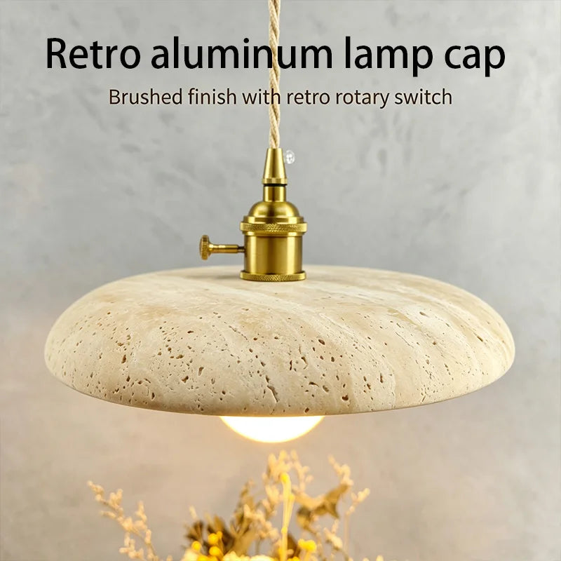Yellow Cave Stone Ceiling Lamp - Zen Style Corridor & Hallway Light