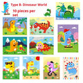 Creative Art Craft Kit with 3D EVA Foam Stickers for DIY Cartoon Animal Transportation