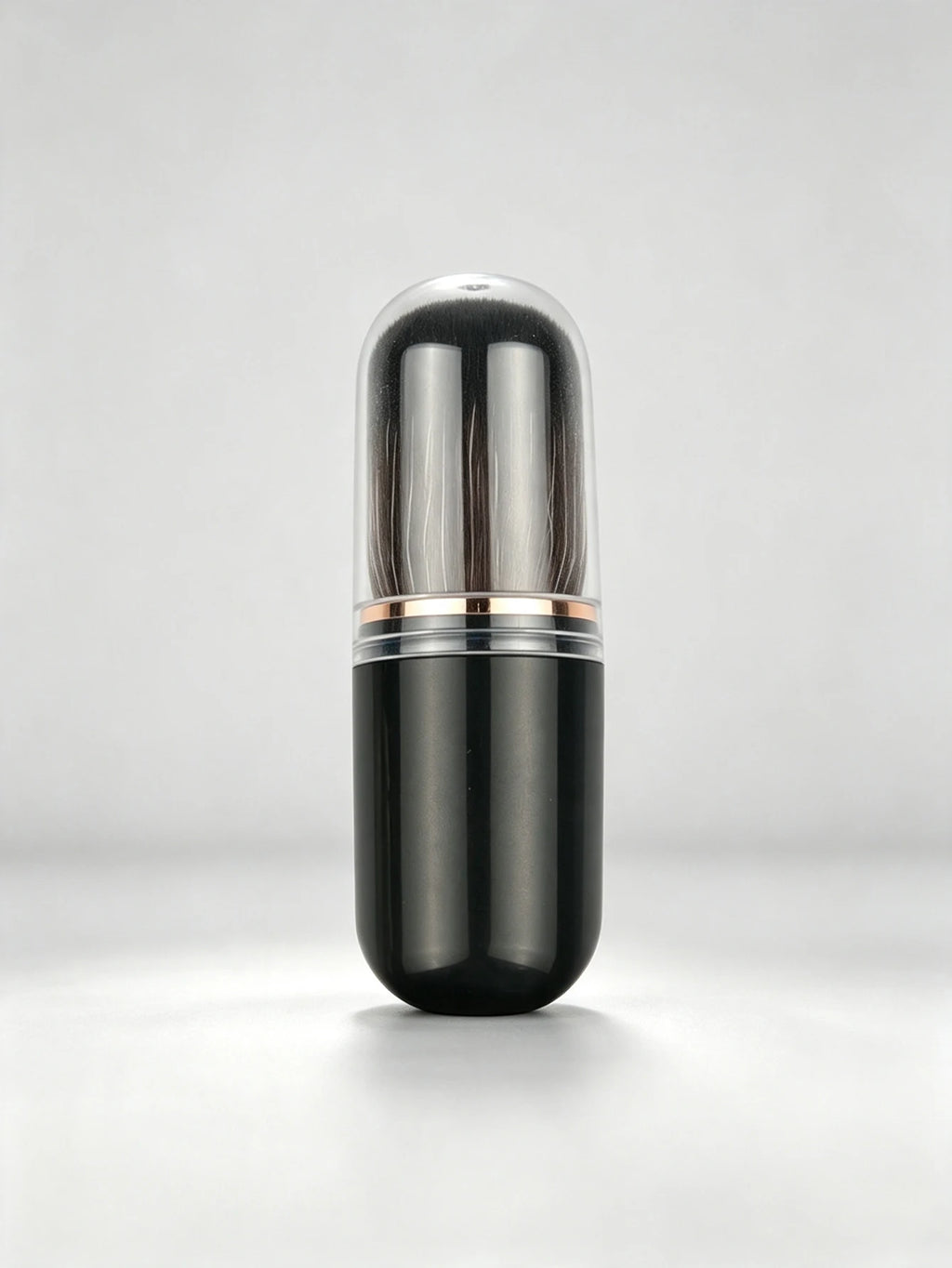 Mini Retractable Makeup Brush Set for Foundation Concealer Blush & Contouring - Portable Travel Tool with Protective Cap