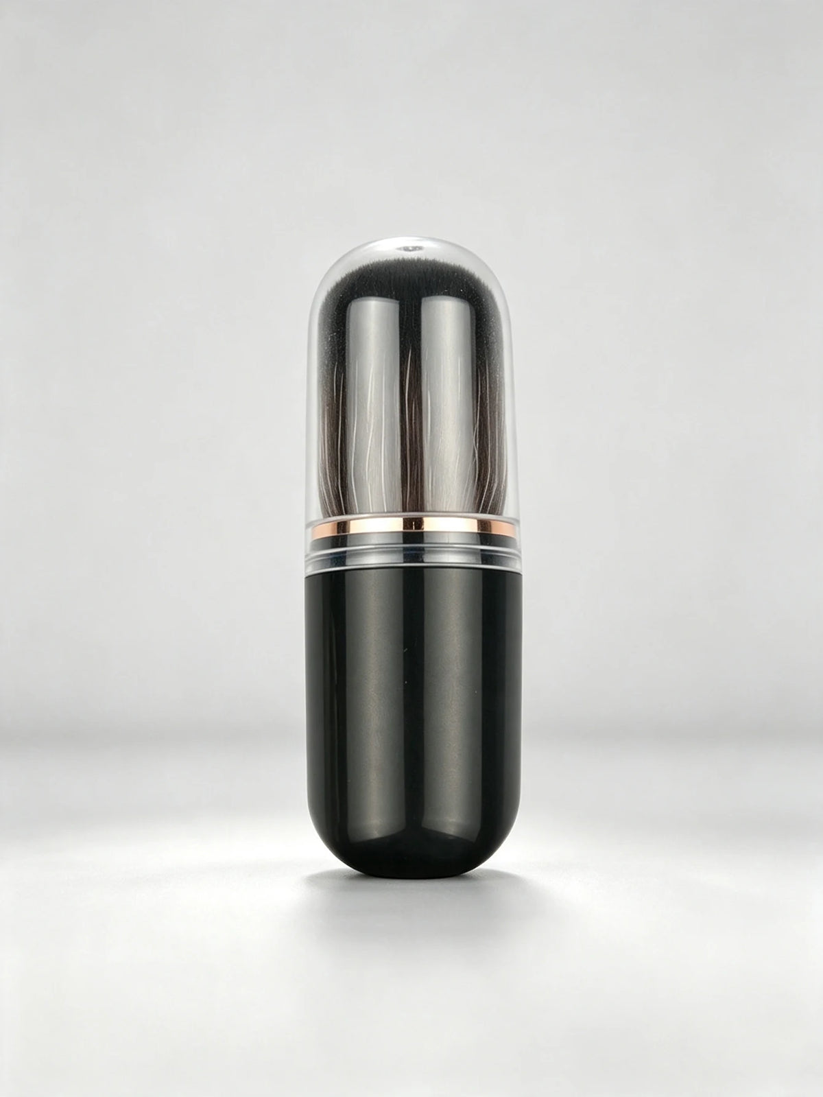 Mini Retractable Makeup Brush Set for Foundation Concealer Blush & Contouring - Portable Travel Tool with Protective Cap