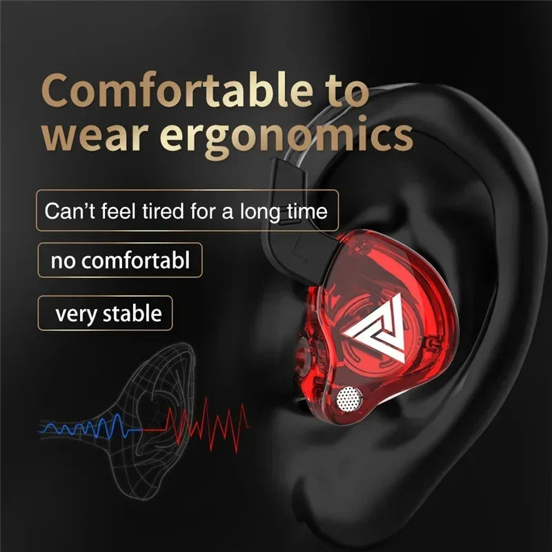 In-Ear Wired Headphones with Microphone, 6 Dynamic Drivers, HiFi Stereo Sound
