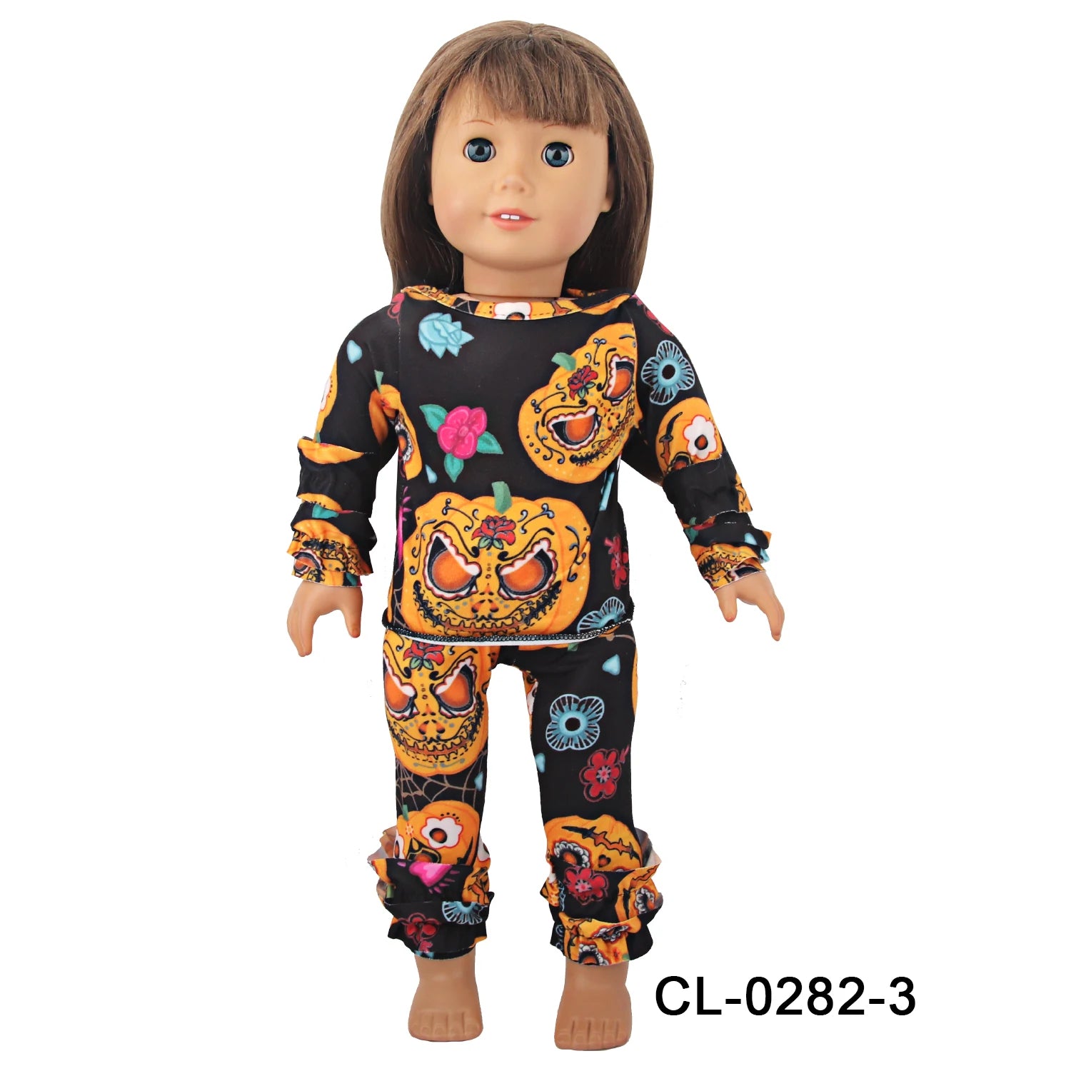 Halloween Doll Clothes Festival Pumpkin Skeleton Costumes for 18 Inch & 43cm Dolls
