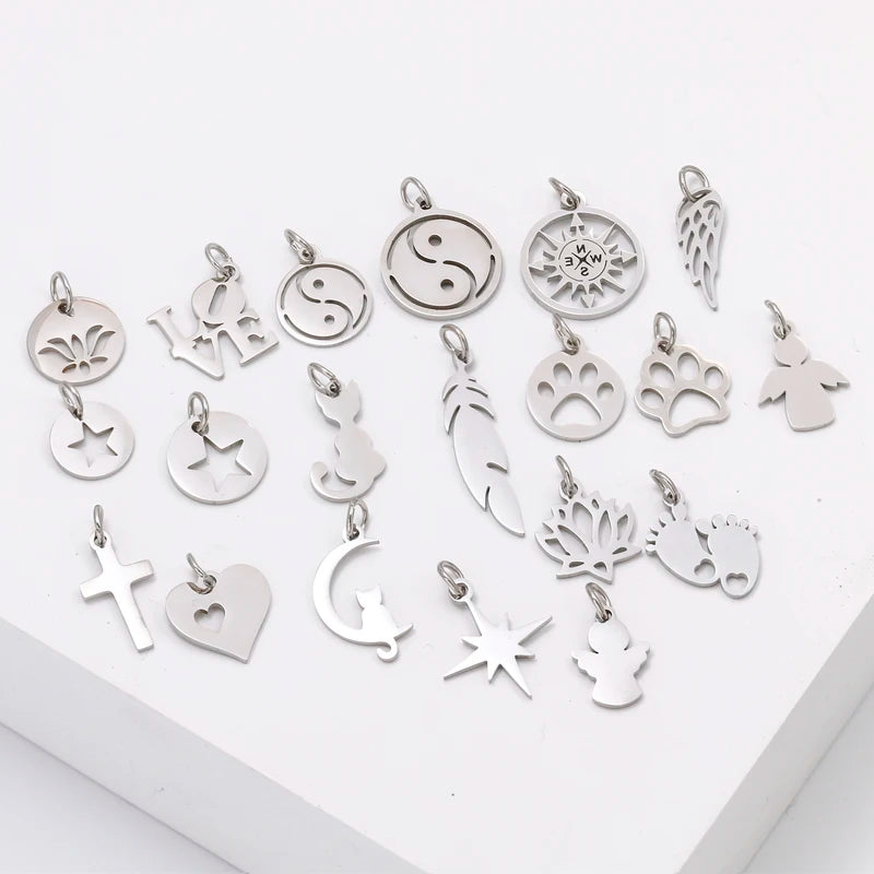 5pcs Stainless Steel Animal Claw Charms for DIY Jewelry Necklace Bracelet Earrings