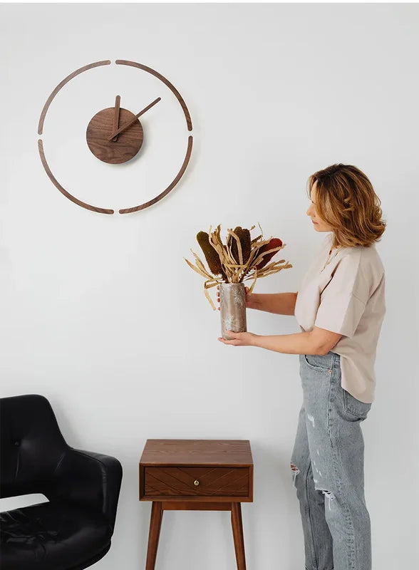 Nordic Minimalist 14-Inch Wall Clock Silent Quartz Living Room Office Decor