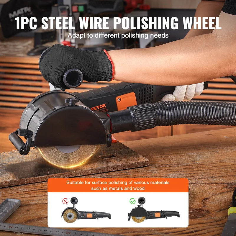 Electric Metal Burnishing Machine with Variable Speed 1300W Surface Polishing Tool
