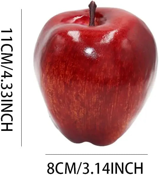 Artificial Apples 6PCS Realistic Faux Fruit for Home Decor Wedding Party Photography
