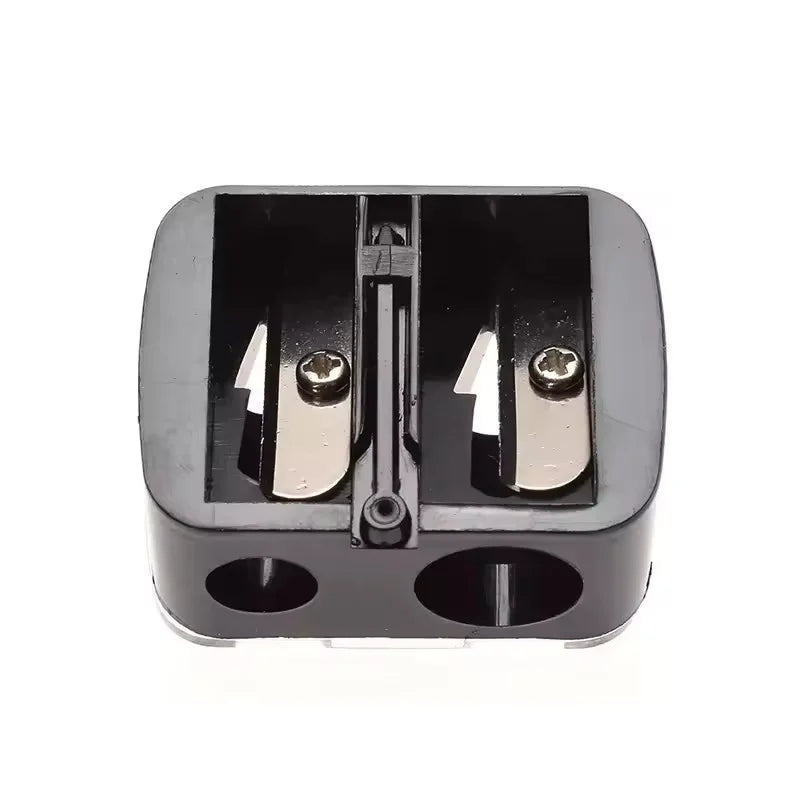 Double Hole Makeup Pencil Sharpener for Eyebrow & Eyeliner - 2 in 1 Cosmetic Tool