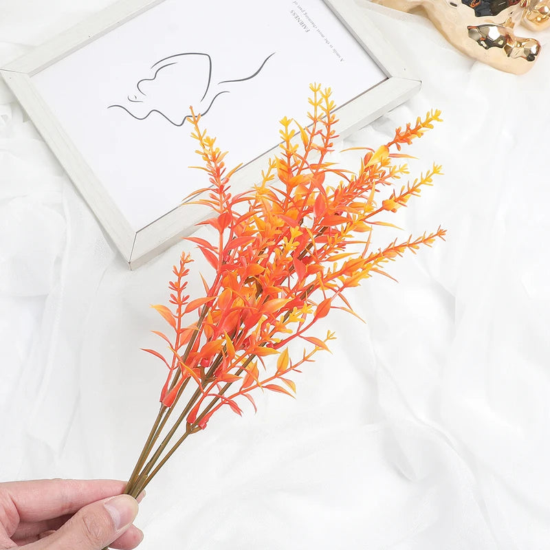 Artificial Lavender Flower Plant Bouquet for Wedding & Home Decor - 35cm