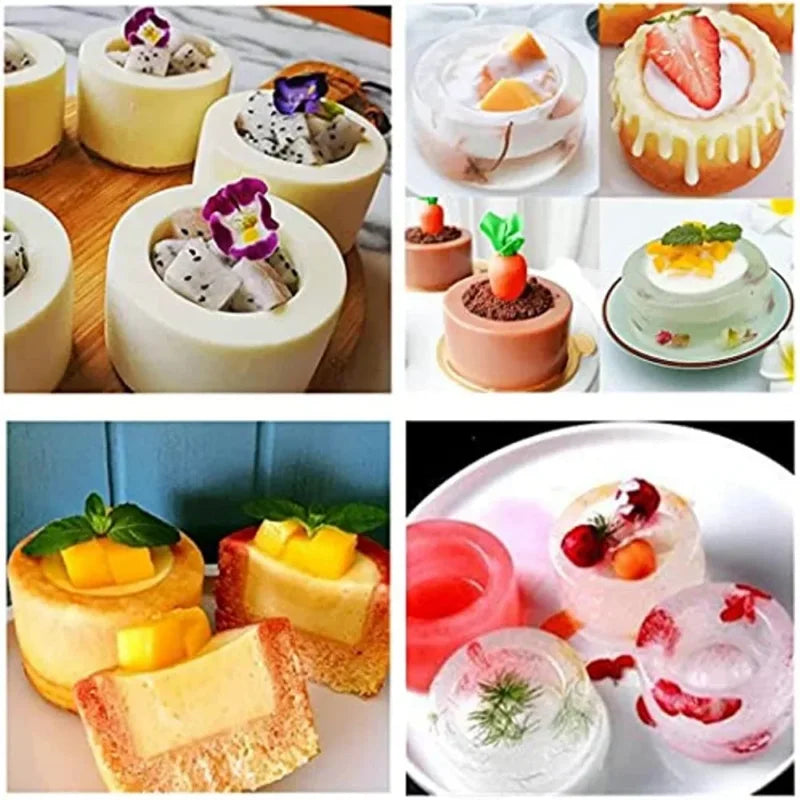 Round Silicone Cake Mold for Baking, Mousse & Soap Crafts