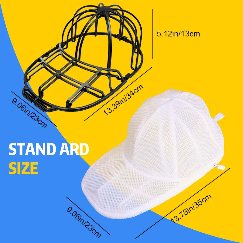 Baseball Cap Washer Bag with Inner Frame | Gentle Machine Wash & Shape Protection