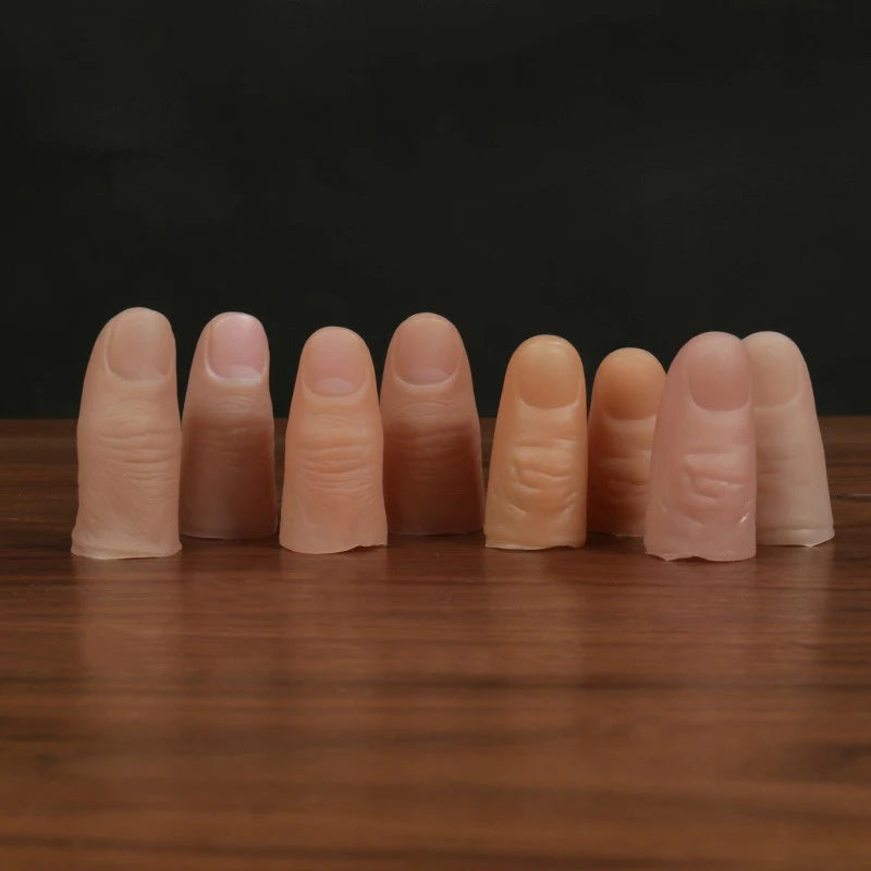 Fake Finger Magic Trick Props - Realistic Silicone Close-Up Vanishing & Appearing Finger Toy for Pranks and Performances
