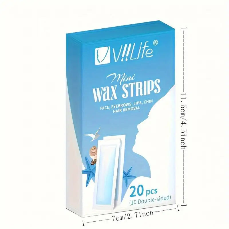 Depilatory Wax Strips for Hair Removal - 20/40 Pcs Cold Wax Paper for Face, Body, Arms, Legs