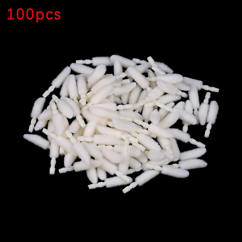 Disposable Lip Brush Heads 100 Pack for Makeup Application and Beauty Tools