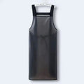 Waterproof Kitchen Apron Oil Resistant PVC Cleaning Apron - Transparent Black