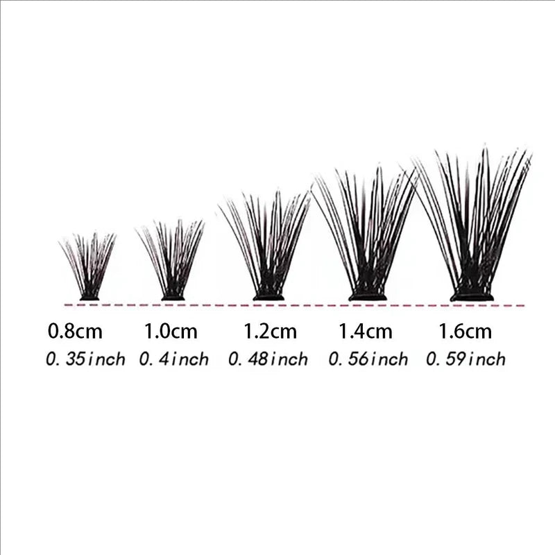 Individual False Eyelash Clusters 8-16mm 200pcs Natural Look Mix for DIY Extensions