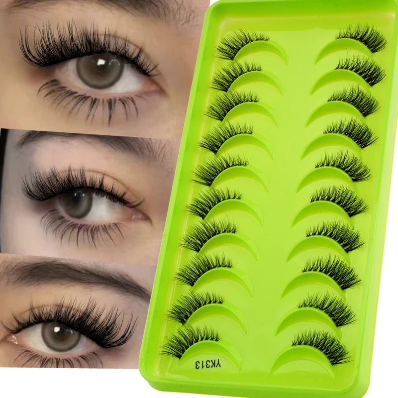 False Eyelashes 3D Mink Fluffy Natural Wispy Reusable Makeup Extensions