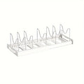 Expandable Kitchen Pot Organizer Rack with Adjustable Divider - Multi-Purpose Storage