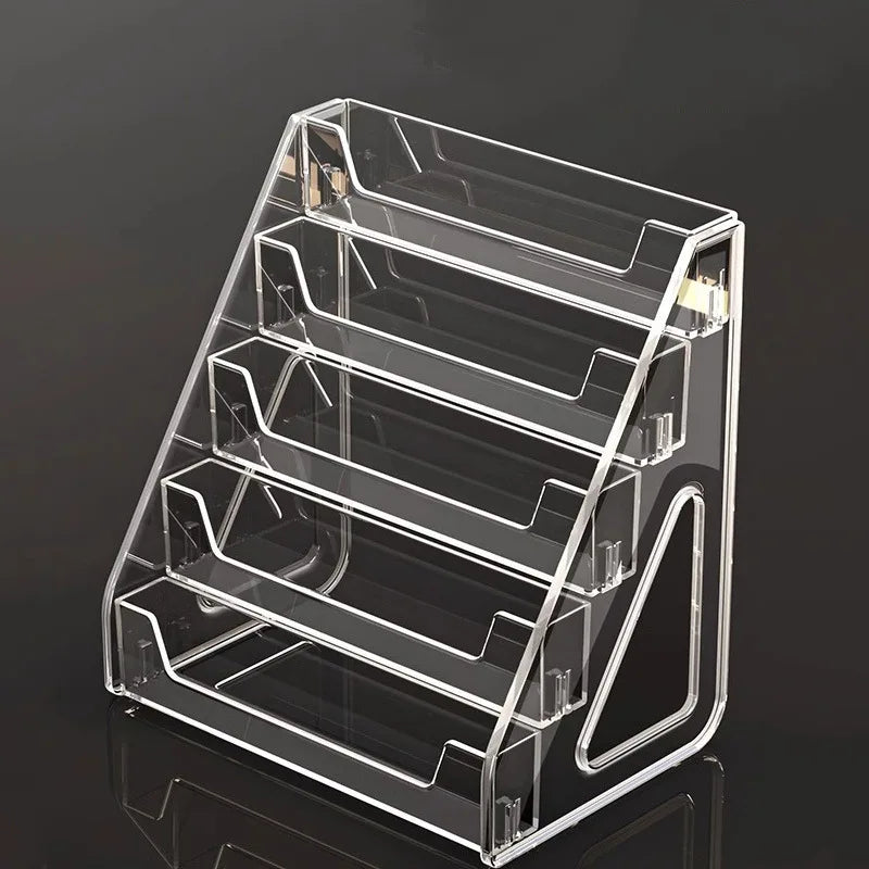 Acrylic Display Riser Stand Shelf Clear Perfume Holder for Desktop Organizer