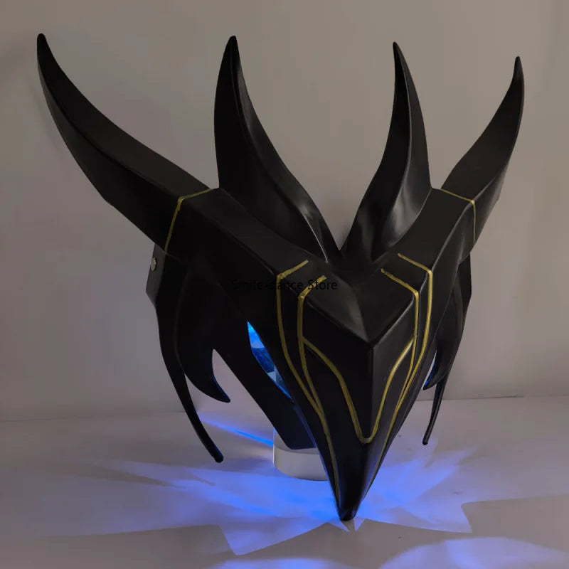 Halloween Yone Mask Cosplay Costume Accessory Resin Luminescent Mask for Game League of Legends