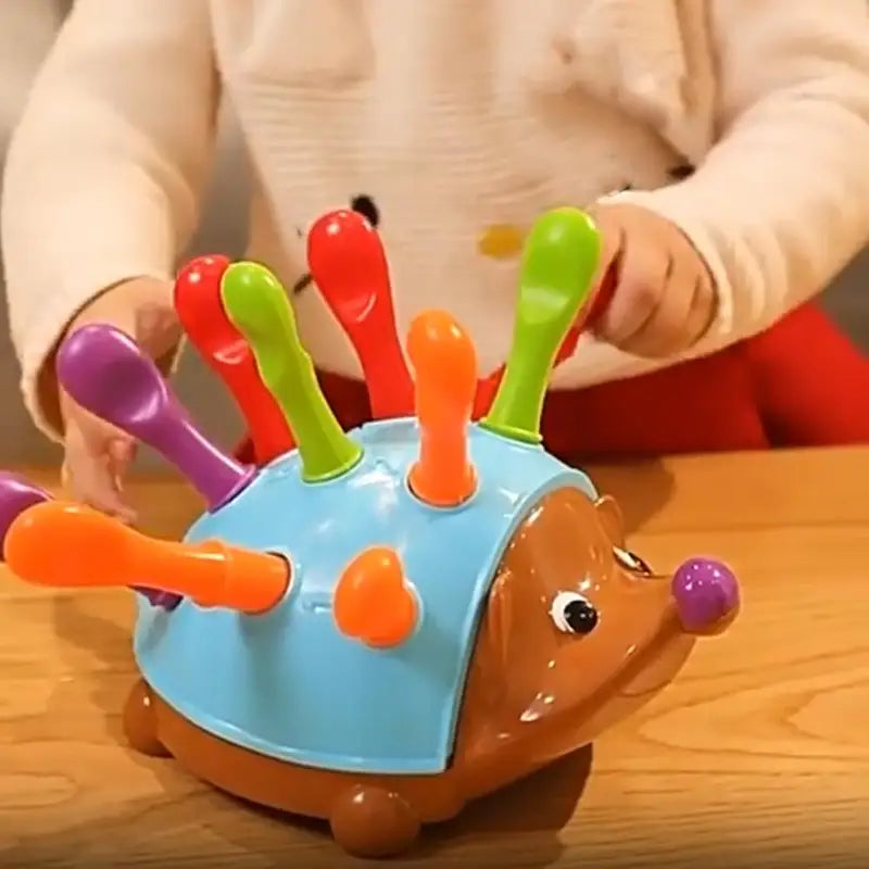 Early Education Hedgehog Toy for Kids 1-3 Years - Fine Motor & Hand-Eye Coordination