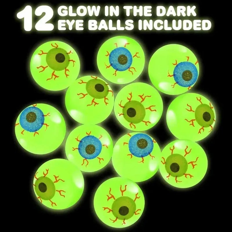 Glow in The Dark Bouncy Balls Halloween Decor Haunted House Party Supplies