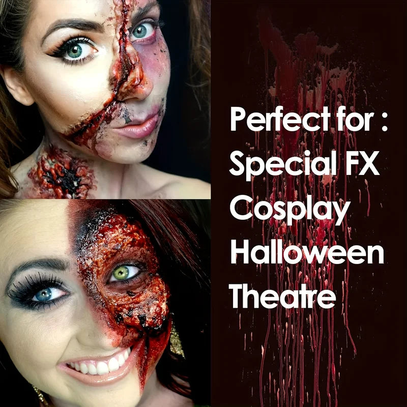 Professional SFX Makeup Kit with Scar Wax Blood Gel for Halloween Cosplay Stage Effects