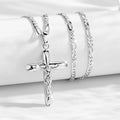 Religious Cross Pendant Necklace for Men Women Sacred Jewelry Gift