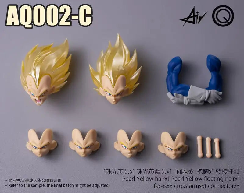 Custom Vegeta Hair Accessory for Action Figures - Dragon Ball Super Anime Collectible
