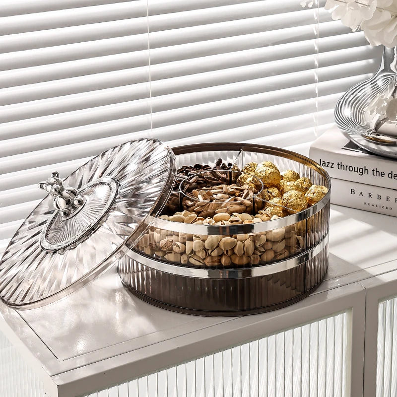 Sealed Dried Fruit Snack Box with Lid - Nordic Style Coffee Table Storage