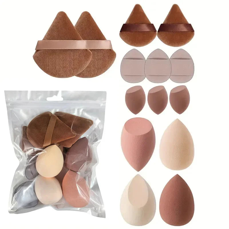 14Pcs Makeup Sponge Set Blenders Triangular Powder Puffs for Liquid Foundation & Concealer