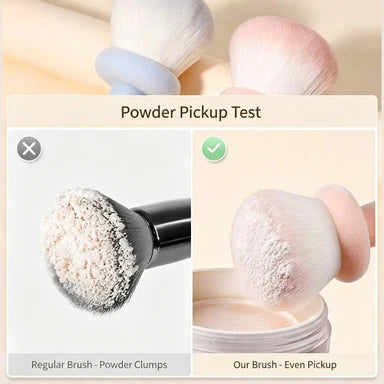 Large Mushroom Blusher Brush with Ultra-Soft Bristles - Cosmetic Makeup Brush