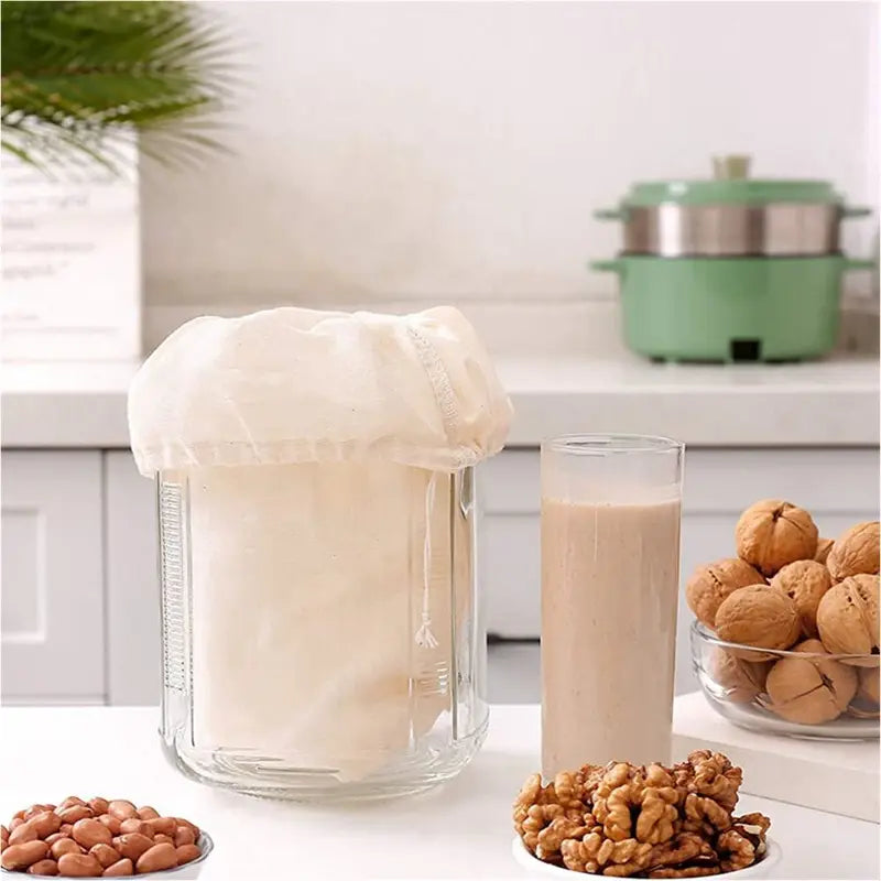 Reusable Cheesecloth Bags for Straining Nut Milk Coffee Tea - Multiple Sizes