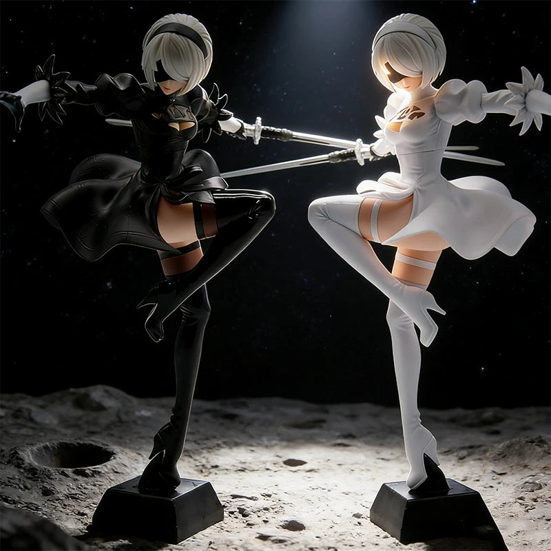 Anime Collectible Model Statue - Black & White PVC Desktop Decoration