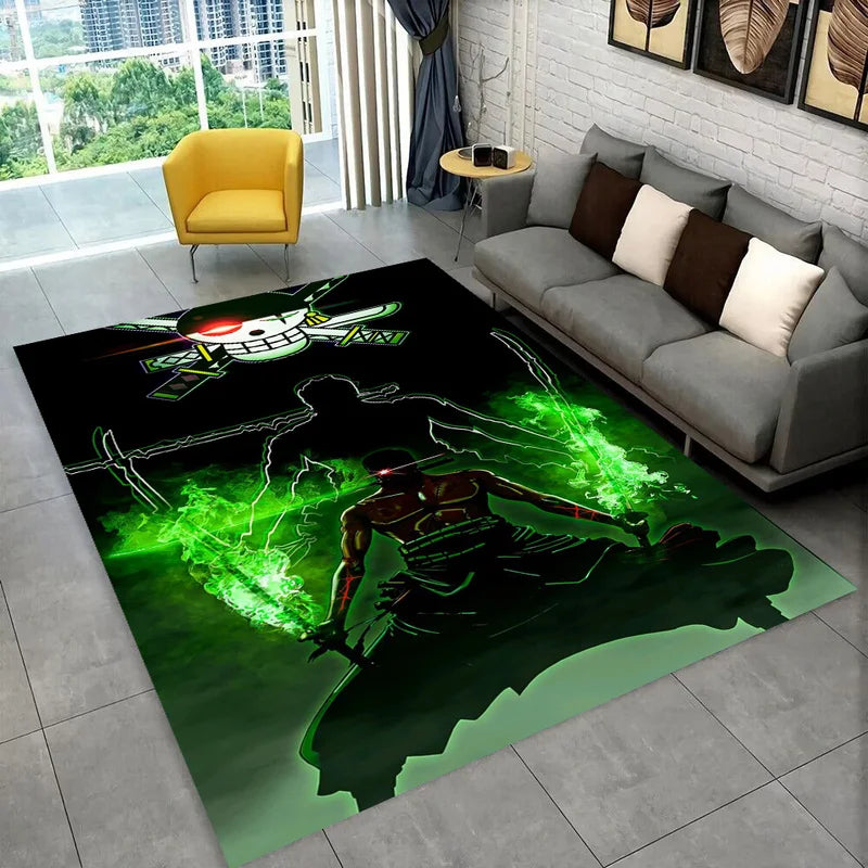 Cartoon Anime Kids Playroom Rug Non-slip Floor Mat for Bedroom Living Room