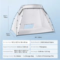 Portable Paint Booth Shelter 7.5x5.2x5.2ft Foldable Spray Painting Tent for Furniture & Crafts