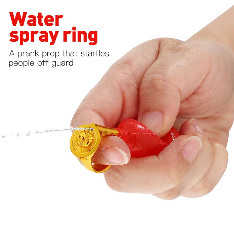 Water Squirt Ring Set - 3pcs Outdoor Indoor Prank Toys for Family Fun