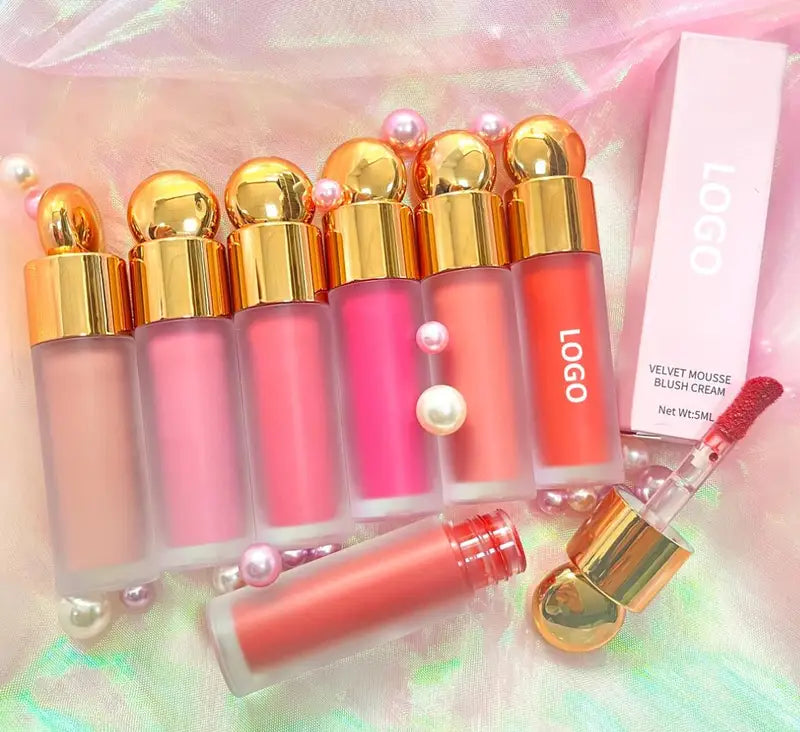 Liquid Blusher Set - Long-lasting Matte Cheek Contour Cosmetics 5pcs