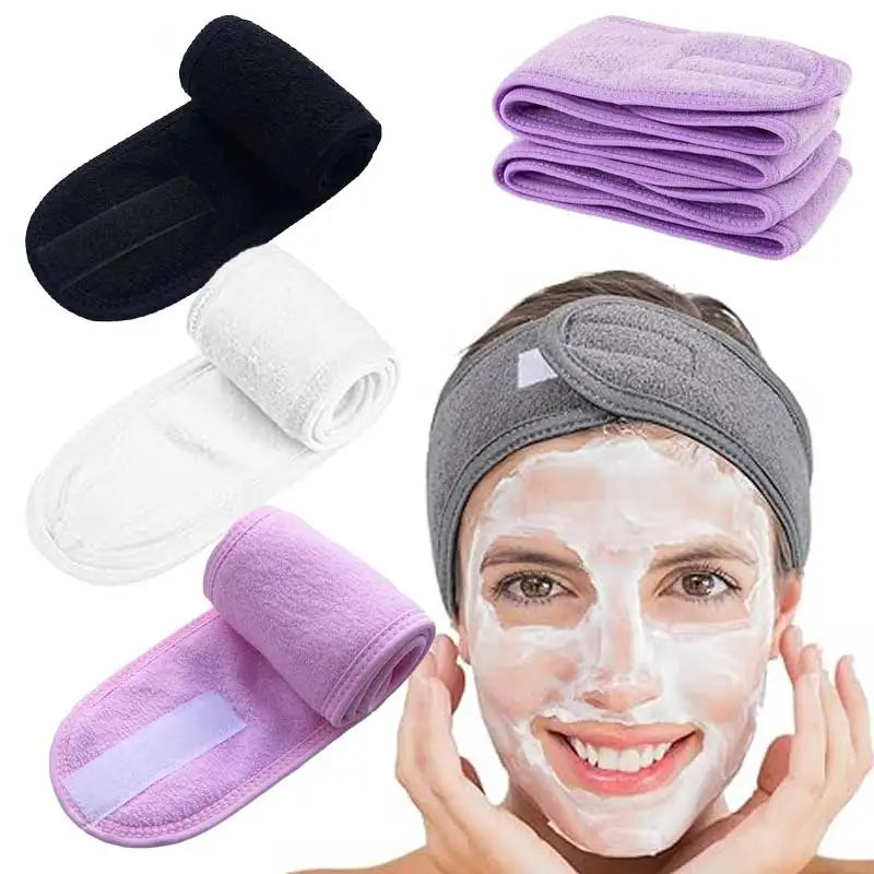 Adjustable Wide Hairband for Women Spa Yoga Bath Shower Makeup Face Cosmetic Headband