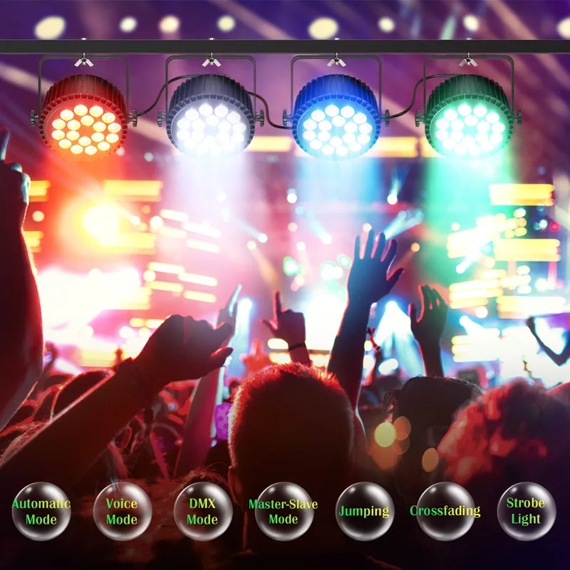 LED Party Stage Light 200W DMX512 RGBW Wash Light Effect for DJ Disco Wedding
