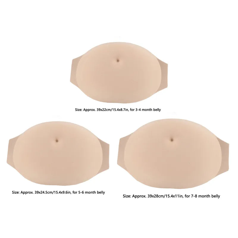 Breathable Lightweight Fake Pregnancy Belly for Role Play - Realistic Tummy