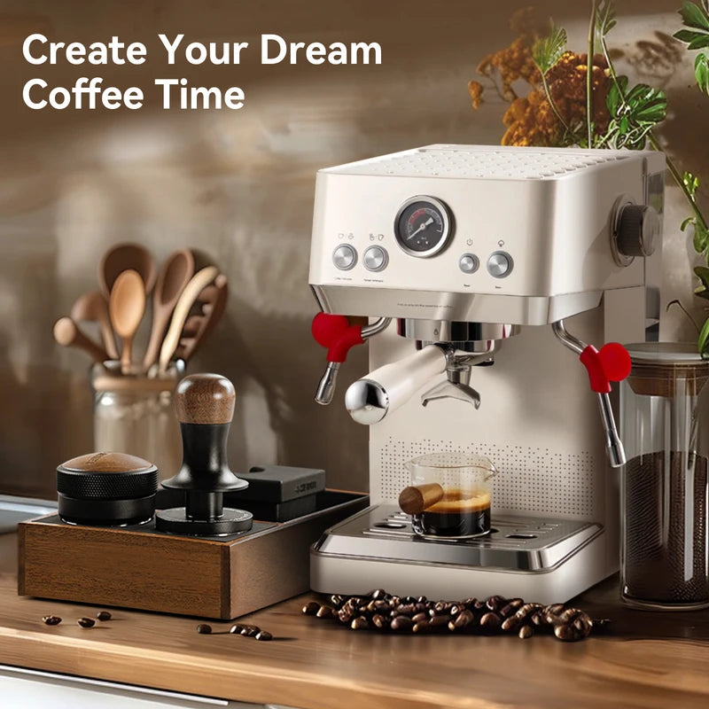 Professional Espresso Coffee Tamper with Spring Loaded Calibration and Sound Feedback